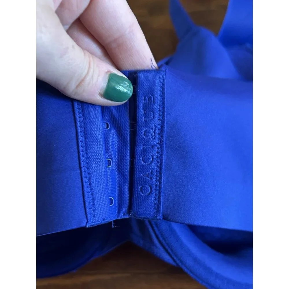 Cacique Lane‎ Bryant Blue Lightly Lined Balconette Wired Bra Plus 46DD